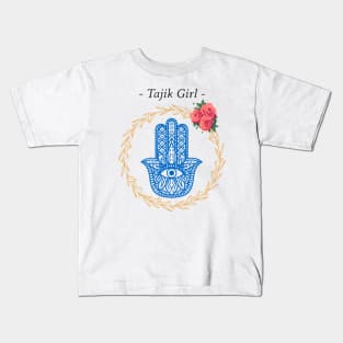 Tajik Girl Tajikistan hamsa Kids T-Shirt